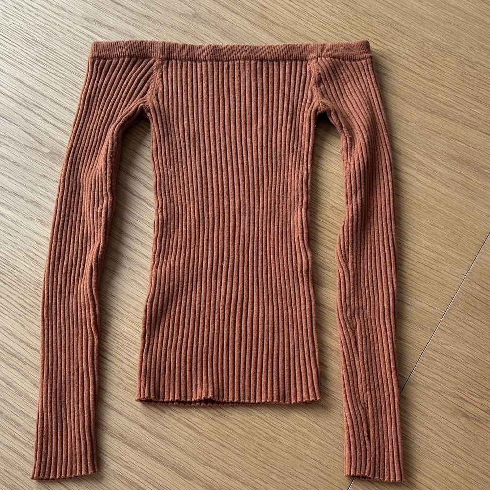 House of Harlow 1960 Terracotta Ribbed Knit
